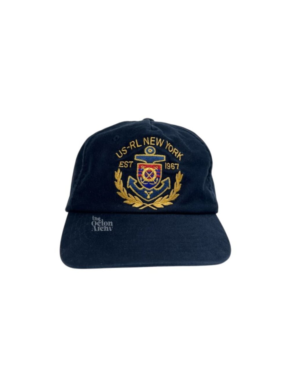 Polo Ralph Lauren Crest Bedford Cord Ball Cap 'Aviator Navy' One Size Pre-Owned